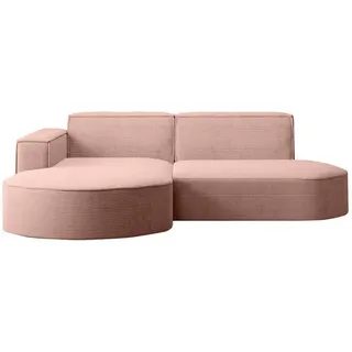 kaiser möbel Eckcouch Cord 3-Sitzer Rosa