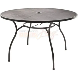 Streckmetalltisch Metalltisch Gartentisch Tisch rund 'Las Vegas' 120 x 71 cm - Grau