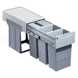 Hailo Abfallsammler 3666841 TZ Swing Terzett 3x 10 Liter Hellgrau - Hellgrau