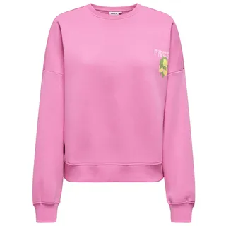 Only Onlliny Sweatshirt Print Wild Orchid/Fresh Lemon M