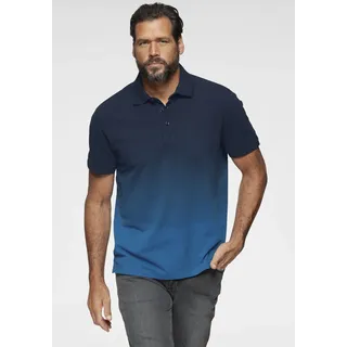 Poloshirt MAN'S WORLD, Herren, Gr. 4XL (68/70), blau (blau, marine), Piqué, Obermaterial: 100% Baumwolle, bestickt, normal, Shirts Poloshirt, Kurzarm, mit Polokragen, aus Piqué-Stoff, mit stilvoller Stickerei, Topseller