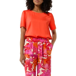 Comma Damen Fließendes Shirt aus Satin im Relaxed Fit Bluse