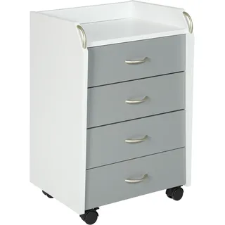 Interlink Inter Link Rollcontainer 37 x 40 x 65 cm grau und weiß