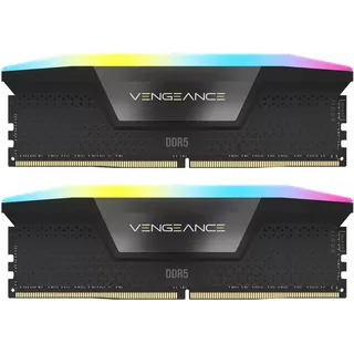 Corsair Vengeance RGB 32GB KIT 2x16GB PC 6000 MHz, DDR5-RAM, DIMM), RAM, Schwarz
