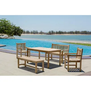 Livetastic Gartentisch , Naturfarben , Holz , Teakholz , massiv , rechteckig , eckig , 90x75x150 cm , Schirmloch, wetterfest , Holzmöbel, Holztische, Gartentische Holz