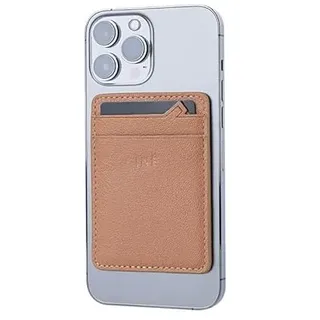 Xoopar Iné Mini NFC-Funktion - Kompatibel Mit Mag-Safe Wallet für iPhone Android, RFID-Kartenhalter Mit Mag-Safe Magnet(Braun)