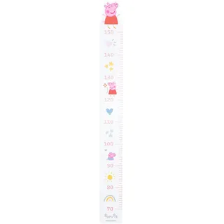 roba Messlatte für Kinder Peppa Pig - Skala von 70 cm bis 150 cm für Mädchen & Jungen - Kindermesslatte für Kinderzimmer - Holz weiß / rosa...