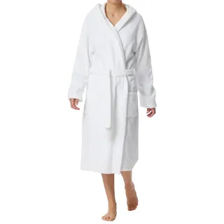 Schiesser Damen Bademantel, 120 Cm Bademantel, Weiß (100-weiss), XL EU