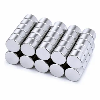 20 Stück Mini Scheiben Magnete, 10x5mm Magnete Stark, Neodym Power Magnet Silber, Scheibenmagnet extra stark Zylindermagnete für Magnettafel, Whiteboard, Kühlschrank, Kleine Magneten (10 * 5mm*20pc)