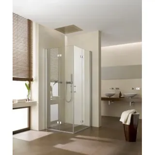 Kermi Eckeinstieg DIGA 2CL 07820 - Halbteil links, DI2CL07820VPK, Farbe: Silber Hochglanz Echtglas klar Clean