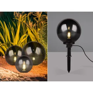 LED Außen Kugelleuchte für den Garten mit Strom, Dekokugeln Wegbeleuchtung Ø30cm