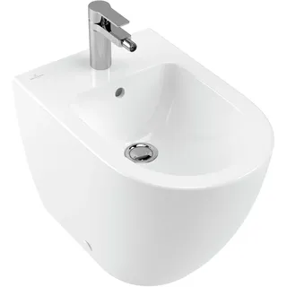 Villeroy & Boch Subway 2.0 Bidet, 370x560mm, mit bodenstehend wandnah weiß ceramicplus