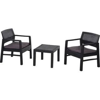 Progarden Balkonset Kraka 3-teilig Anthrazit