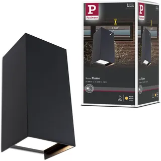 Paulmann Außenwandleuchte Aluminium 102x100mm 2x5,8W 540lm IP44 Anthrazit