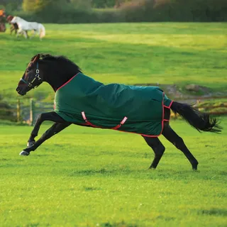 Horseware Rambo Original Turnout Lite 0g - Green/Red - Grün, Rot