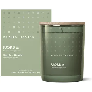 Skandinavisk FJORD Duftkerze 200 g grün/silber/weiß