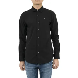 Tommy Hilfiger Tommy Jeans Herren Hemd TJM Original Langarm, Schwarz Tommy Black), XS