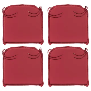 Traumnacht Komfort 4er Set Stuhlkissen 44 x 47 cm Rot