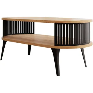 Mirjan24 Roenni Schwarz/Eiche 50 x 44 x 100 cm