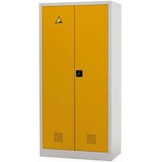 Chemikalienschrank  asecos CF-CLASSIC, Flügeltüren, Front Sicherheitsgelb, B 950 x T 500 x H 1950 mm