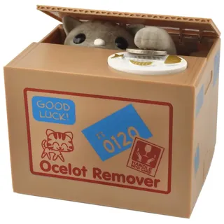 Elektronische Katzen Spardose Katze Sammelt Geldmünzen Batteriebetrieben 3051 Bunt