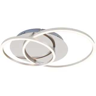 Briloner LED Deckenleuchte 3 drehbar, Chrom-Alu, Ø 30cm