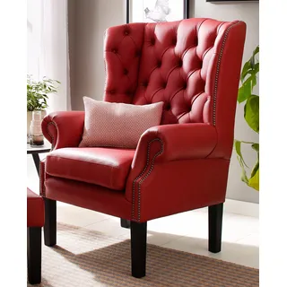 Home Affaire Ohrensessel Bedford Mikrofaser 83 x 113 x 94 cm Rot