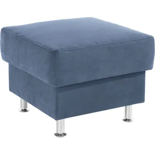 sit&more Hocker Cardoso Luxus-Mikrofaser 58 x 47 x 58 cm Blau