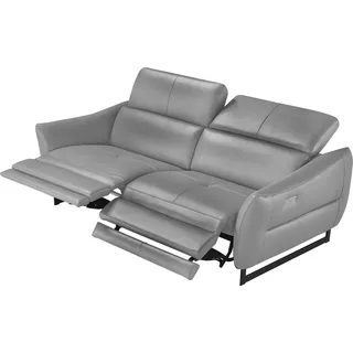 Egoitaliano 2,5-Sitzer »Dafne, elegantes Designsofa mit hohem Sitzkomfort« mit und ohne elektrischer Relaxfunktion, Kopfteile manuell verstellbar grau