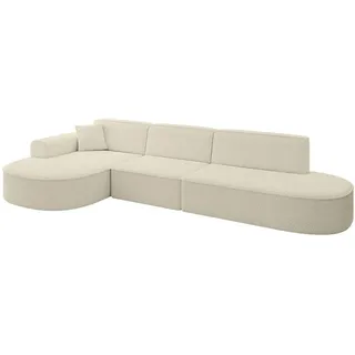 altdecor Ecksofa, Beige, Textil, 4-Sitzer, Ottomane links, L-Form, 321x165 cm, Wohnzimmer, Sofas - Couches, Wohnlandschaften, Ecksofas
