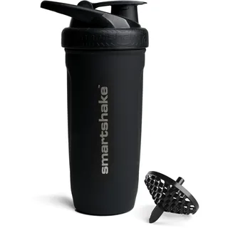Smartshake Reforce Edelstahl-Protein-Shakerflasche 900 ml | 30 oz - Auslaufsicherer Schraubverschluss - BPA-frei - Unisex - Schwarz