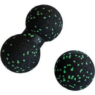 Donic Schildkröt Dual Massage Set, Duo-Ball, Massage Ball, Doppelball, Faszien-Trainingsset aus leichtem Schaumstoff, 960238