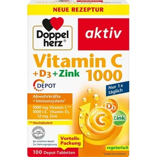 Doppelherz Vitamin C 1000 + D3 + Zink Tabletten 100 St.