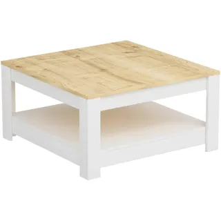 Livetastic Couchtisch Athena Weiß Eiche 89 x 45 cm