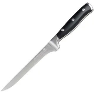 FMprofessional Ausbeinmesser BBQ, Ausbeiner mit Klinge aus Edelstahl, hochwertiges Küchenmesser mit hoher Schnitthaltigkeit und Schärfe (Farbe: Schwarz/Silber) Menge: 1 Stück