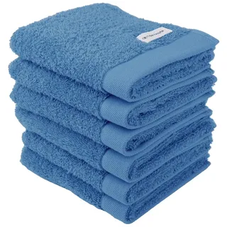 Tom Tailor Color Bath Gästehandtuch 30 x 50 cm cool blue 6 St.