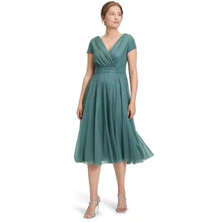 Vera Mont Cocktailkleid Glitzer-Look Grau/Grün 48