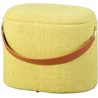 ebuy24 Pouf gelbgrün und braun , Gelb , Holzwerkstoff , 42x36x30 cm , Wohnzimmer, Sessel, Hocker & Hockerbänke, Poufs