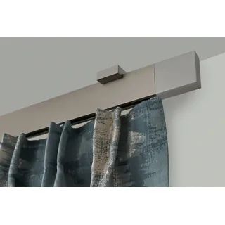 GARESA Vorhangstange FLAT 1-läufig Ø 16 mm 110 cm Silber