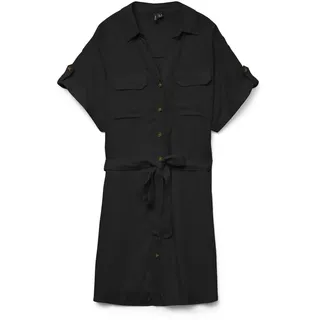 Vero Moda Hemdblusenkleid Schwarz M