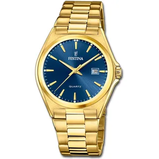 Festina Herrenuhr Klassik F20555/4 Armbanduhr Edelstahl gold UF20555/4
