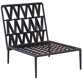 Palm Loungesystem Mittelteil - Aluminium eisengrau matt, cross weaving schwarz