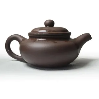 Teekanne, chinesischer Gongfu, echter schwarzer Ton, Zisha, 284 ml, klassische Fanggu-Topf, Teesieb (Zini Purple Ton)