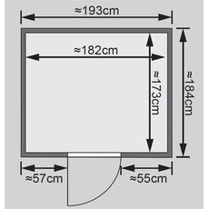 Bild von Sauna Mojave 40mm Fronteinstieg ca. 3,6m2