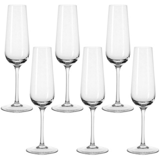 Leonardo Sektglas-Set , Klar , Glas , 6-teilig , 220 ml , 23 cm , Gläser, Gläsersets