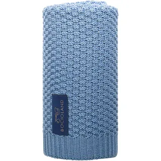 Roma Bambus-Baumwoll-Decke 80x100 cm Blau / Bocioland