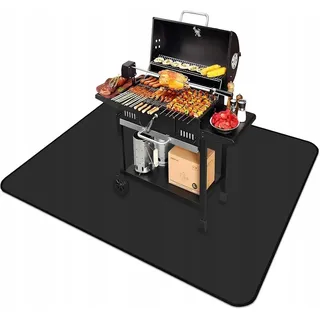 Grillmatte Grillteppich Unterlage zum Schutz Balkon und Terrasse BBQ 99x182 cm