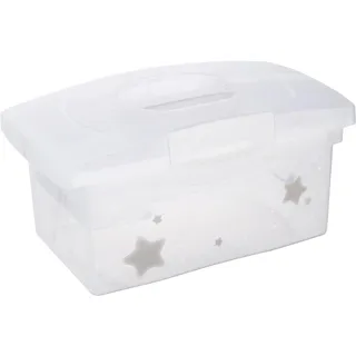 keeeper Stars Traveller, Organizer-Aufbewahrungsbox mit Deckel, Patryk, Nordic White (Weiß), 40x24x21