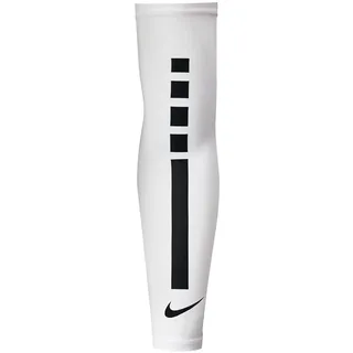Nike Pro Elite Arm Sleeve 2.0 Kompressionsärmel Running Training Fitness Sport Armlinge atmungsaktiv leicht Single Arm Sleeve, White/Black/Black, L/XL