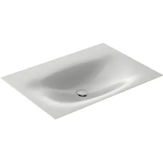 KEUCO EDITION 11 ART Einbauwaschtisch aus Stahl-Emaille, 806x4x493mm, ohne Hahnloch, 32590550800, Farbe: Manhattan